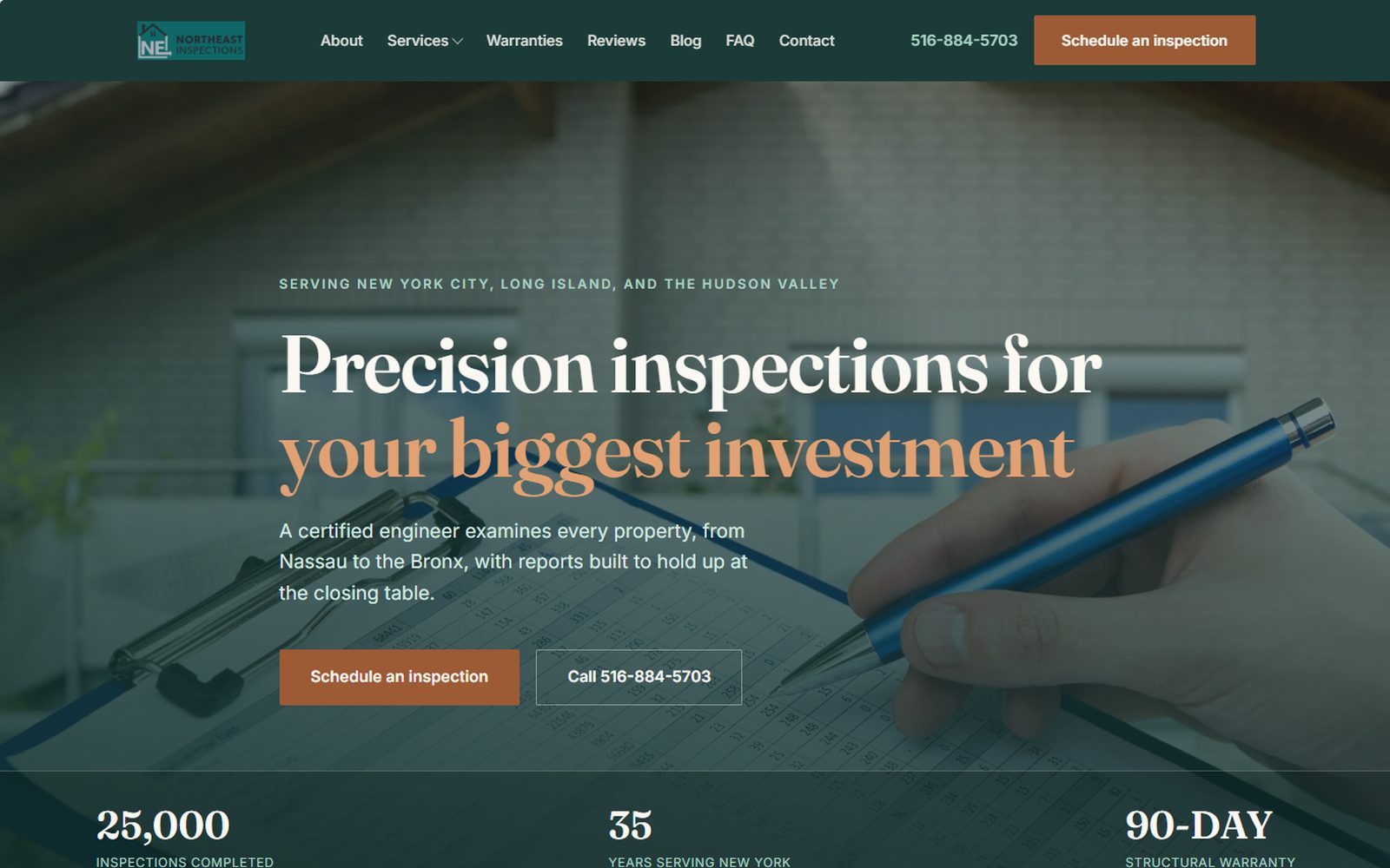 Northeast Property Inspections website