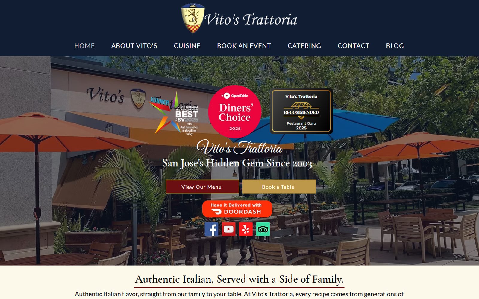 Vito's Trattoria website